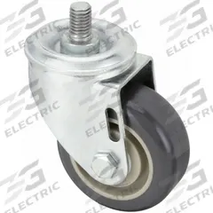APPROVED VENDOR Stem Caster: 3 in Wheel Dia., 1 1/4 in Wheel Wd, 4 in Mounting Ht, Swivel, Swivel (MPN P12S-UP030D-ST12). Key specifications — Brand: APPROVED VENDOR; Thread Size: 1/2"-13; Wheel Bearing Type: Delrin; Wheel/Tread Color: Gray; Roll Up: Swivel.