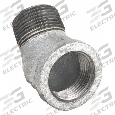 APPROVED VENDOR Metal Pipe Elbow: 45° Elbow, 1/2 in x 1/2 in, Malleable Iron (MPN 5P839) - Medium-Pressure Threaded Pipe Fittings