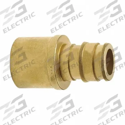UPONOR Barbed Fitting Adapter: 3/4 in ID x 1 in Pipe Size, Barbed x Cup, Brass/Copper - Expansion Brass Barbed Tube Fittings