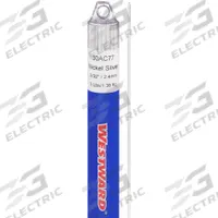 WESTWARD Brazing Alloy: Nickel Silver, 0%, RBCuZn-D, 3/32 in x 36 in, Flux-Coated, 40 PK (MPN 30AC77). Key specifications — Tensile Strength: 70 ksi; Yield Strength: Not Rated; Manufacturer Part Number: 30AC77; Brand: WESTWARD; pack-container: 40/pk.