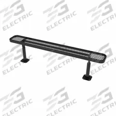ULTRASITE Outdoor Bench: Extra Heavy-Duty, 72 in Overall Lg, 18 3/4 in Overall Ht, Black, Black (MPN 942SM-V6-BLACK). Key specifications — Manufacturer Part Number: 942SM-V6-BLACK; Brand: ULTRASITE; Frame Color: Black; Product Type: Outdoor Bench; Seat Color: Black; Series: Extra Heavy-Duty.