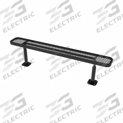 ULTRASITE Outdoor Bench: Extra Heavy-Duty, 72 in Overall Lg, 18 3/4 in Overall Ht - Thermoplastic Coated Steel Benches