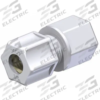 JACO Female Compression Connector: 1/2 in OD x 1/2 in Pipe Size, Compression x FNPT - General Purpose Nylon Compression Fittings