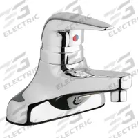 CHICAGO FAUCETS Low Arc Bathroom Faucet: 420, Cast Brass, Polished Chrome Finish, 0.5 gpm Flow Rate (MPN 420-E2805MPABCP). Key specifications — Includes: Mounting Hardware; Brand: CHICAGO FAUCETS; Series: 420.