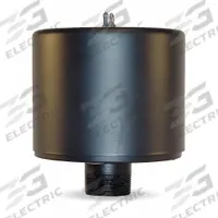 SOLBERG Filter Silencer: 1 1/2 in (M)NPT Inlet Size, 85 cfm, 6.62 in Overall Ht, 6 in Outside Dia (MPN FS-19P-150). Key specifications — attr60071: FS-19P-150; attr60074: SOLBERG.