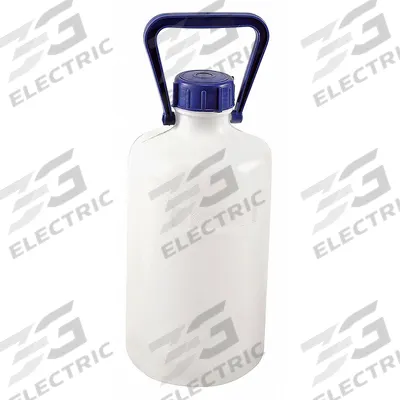 APPROVED VENDOR Carboy: 10 L Capacity - mL, Narrow Mouth Size, Screw On Cap, White - Swing-Handle Round Carboys