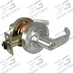 MARKS USA Door Lockset: Classroom Lever Locksets, Chrome, ADA Compliant (MPN 295DB/26D). Key specifications — Ligature Resistance: Not Ligature-Resistant; Brand: MARKS USA; Lockset Function ANSI Code: F110; Visual Indicator Message: No Message; Lockset Style: DB Angled; ADA Compliant: Yes; Finish: Satin Chromium-Plated : Zinc.
