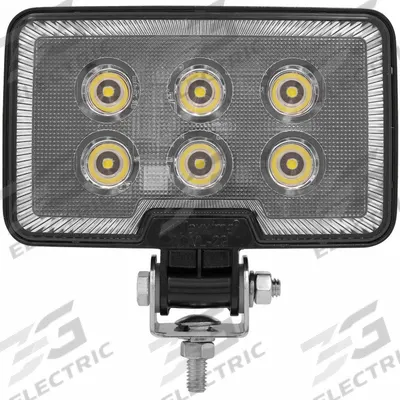 MAXXIMA Vehicle Work Light: Rectangular, Flood, LED, Bolt/Bracket, Blunt Cut Wires - Vehicle Floodlights