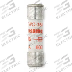 Semiconductor Fuse: FWC Series, Fast-Acting, 16 A, 600 V AC, 700 V DC DC Volt Rating, Non-Indicating (MPN FWC-16A10F). Key specifications — Series: FWC; Brand: BUSSMANN; Voltage Type: AC/DC.
