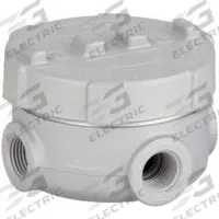 Conduit Outlet Body: Aluminum, GRU, 1/2 in Trade Size, XAT Body, 13.5 cu in Body Capacity (MPN GRUE50-A). Key specifications — Series: For Standard Body; Compatible Conduit Trade Size: 1/2 in; Thread Gender: Female; Hub Style: Threaded; Cover Included: Yes; Body Style: XAT; Connection Type: Threaded; Back Type: Round.