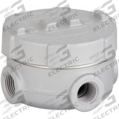 APPLETON ELECTRIC Conduit Outlet Body: Aluminum, GRU, 1/2 in Trade Size, XAT Body - X, XAT and XTF Round Body - Cross Type