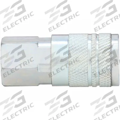 SPEEDAIRE Quick Connect Hose Coupling: 1/2 in Body Size, 3/4 in Hose Fitting Size - Industrial Interchange Steel Quick-Connect Air Coupling Bodies