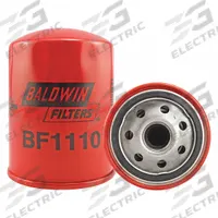 BALDWIN FILTERS Fuel Filter: Spin-On, 3 1/16 in Outside Dia, M20-1.50 Thread Size, Cellulose, BF1110. Key specifications — attr1137520: BF1110; attr1137521: FF5300; attr434022: BALDWIN FILTERS; attr427730: Cellulose; attr427731: Integral Gasket; attr1017112: Trucks; attr1017113: Mitsubishi.