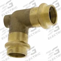 NIBCO Crimp Fitting Elbow: 90° Elbow, 1/2 in CTS x 1/2 in CTS size, Press-fit x Press-fit, Bronze (MPN B04050PC). Key specifications — Brand: NIBCO; Series: NIBCO® Press System® Fittings; Broad - Material for Bullet: Copper Or Bronze; Brand - Broad: NIBCO.