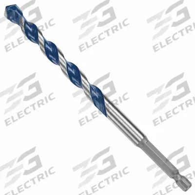 BOSCH Round Hammer Drill: 3/8 in Drill Bit Size, 4 in Max Drilling Dp - Hex-Shank Impact-Rated Concrete & Masonry Drill Bits