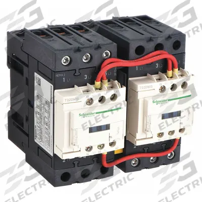 SCHNEIDER Magnetic Contactor: Reversing, 3 Poles, NEMA Size 2, 45 A - Reversing NEMA Contactors