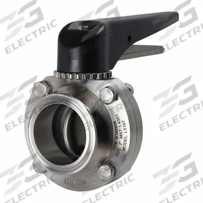 DIXON Butterfly Valve: 4 in Pipe Size, Clamp, 85 psi Max. Pressure (CWP), 304 Stainless Steel - 3-A Certified Stainless Steel Butterfly Valves