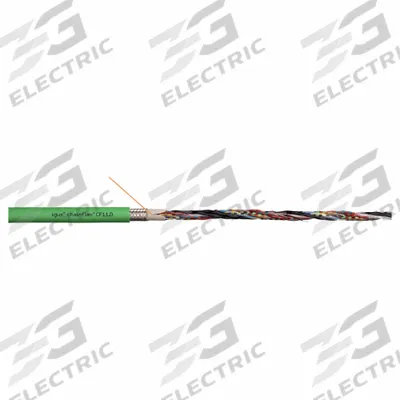 CHAINFLEX Measuring System Cable: (4) Pr 24 AWG (0.25)/(2) 17 AWG (1.0), Green - Servo Motor Feedback Cables
