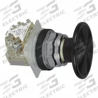 SCHNEIDER Mushroom Head Push Button: Non-Illuminated, Mushroom Head Profile, Non-Metallic, 30 mm (MPN 9001KR25BH13). Key specifications — Brand: SCHNEIDER; Action: Momentary; Series: 9001K; Push Button Material Type: Non-Metallic.