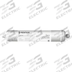 PENTAIR/EVERPURE Inline Water Filter: 0.75 gpm, 4,800 gal, 10 1/2 in Overall Ht (MPN EV910086-75). Key specifications — Connection Type: Quick-Connect; Filter Media: Hexametaphosphate Crystal; Reduces: Scale; Brand: PENTAIR/EVERPURE.