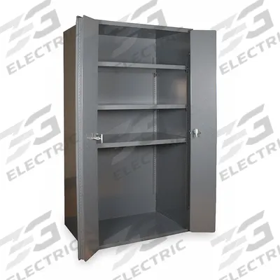 DURHAM MFG Storage Cabinet: 36 in x 24 in x 72 in, Swing Handle & Padlock Hasp - Tight-Clearance Industrial Shelf Cabinets