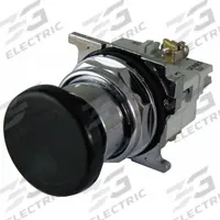 EATON Mushroom Head Push Button: Non-Illuminated, Mushroom Head Profile, Metallic, 30 mm, 2NO (MPN 10250T121-2). Key specifications — Brand: EATON; Action: Momentary; Series: 10250T; Push Button Material Type: Metallic.