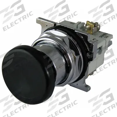 EATON Mushroom Head Push Button: Non-Illuminated, Mushroom Head Profile, Metallic - Mushroom-Head Push Buttons