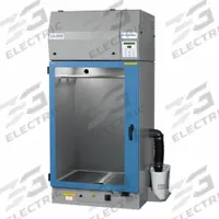 MYSTAIRE Fuming Chamber: 39 in Overall Wd, 32 in Overall Dp, 65 in Overall Ht, Polypropylene (MPN CA-6000-050). Key specifications — Base/Stand Included: Yes; Housing Finish: Powder Coated; Base/Stand Material: Polypropylene; Brand: MYSTAIRE; Housing Material: Polypropylene; Product Type: Fuming Chamber; Work Surface Included: Yes.