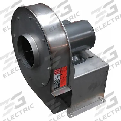 Dayton High Pressure Blower: 9 in Wheel, Direct Drive, Includes Drive Pack, 270 cfm @ 4 in SP - Corrosion-Resistant High-Pressure Direct-Drive Blower