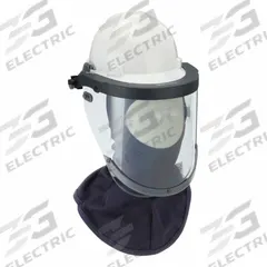 NATIONAL SAFETY APPAREL Arc Flash Head Protection Kit: 12 cal/sq cm ATPV (MPN KITHP12PV). Key specifications — Includes: Safety Glasses; Brand: NATIONAL SAFETY APPAREL; Headgear Color: Blue; Standards: ANSI/ISEA Z87.1 (Impact Rating Z81+); Visor Material: Plastic.