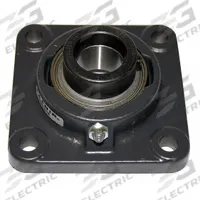 TIMKEN 4 Bolt Flange Bearing: Radial Ball, 1 1/4 in Bore, Cast Iron, Eccentric Collar, 4 15/64 in Lg (MPN VCJ 1-1/4S). Key specifications — Bore Type: Cylindrical; Brand: TIMKEN; Lubricant Material: NLGI #2 Equivalent; Mounting Bolt Size: 3/8 in; System of Measurement: Inch.