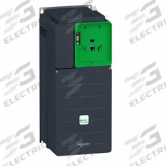 SCHNEIDER Variable Frequency Drive: In Phase Three, Out Phase Three, 22 hp, No Bypass, Programmable (MPN ATV930D18N4ZU). Key specifications — Style: Compact; Color: Black/Green; Output Phase: Three.