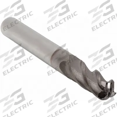 APPROVED VENDOR Ball End Mill: Carbide, TiCN Coated, 4 Flute, 15/32" Mill Dia, 1" LOC - General Purpose Carbide Ball End Mills