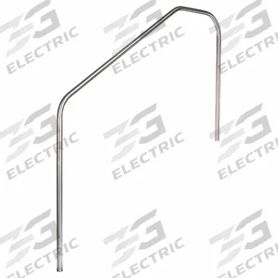 SPECTRUM Stair Rail: 18 in Setback, Dia 1.9 in, 0.145 in Thick, Fixed Legs, 74 in Ht - Pool Stair Rails