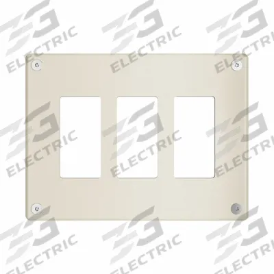 LEGRAND Wall Plate: Decorator-Rocker, 3 Gang, Ivory - Tamper-Resistant Wall Plates