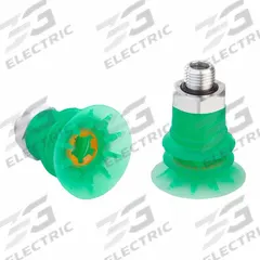 SCHMALZ Vacuum Pad Assembly: Multi-Bellows, 2.5 Folds, G1/4 in Vacuum Port, 32 mm Pad Dia, Green (MPN 10.01.06.03700). Key specifications — attr1019136: 10.01.06.03700; attr1019138: SCHMALZ; attr1019139: 55 A.
