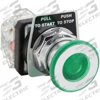 DAYTON Mushroom Head Push Button: Non-Illuminated, Mushroom Head Profile, Metallic, 30 mm, 1NO/1NC (MPN 30G465). Key specifications — Brand: DAYTON; Action: Maintained/Maintained; Series: Dayton; Terminal Connection: Pressure Plate; Push Button Material Type: Metallic.
