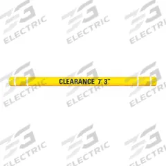 Clearance Bar: 80 in Overall Lg, 7 3/8 in Outside Dia, Yellow, HDPE, Indoor/Outdoor (MPN HTGRD780YW). Key specifications — Includes: (2) Eye Hooks; Color: Yellow; Includes Mounting Hardware: Mounting Hardware Included; Material: HDPE; Use Location: Outdoor; Stripe Color: White; Brand: APPROVED VENDOR.