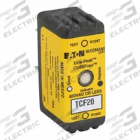 BUSSMANN Fuse: Class CF, TCF Series, Time-Delay, 20 A, 600 V AC, 300 V DC, Indicating (MPN TCF20). Key specifications — Brand: BUSSMANN; Series: TCF.