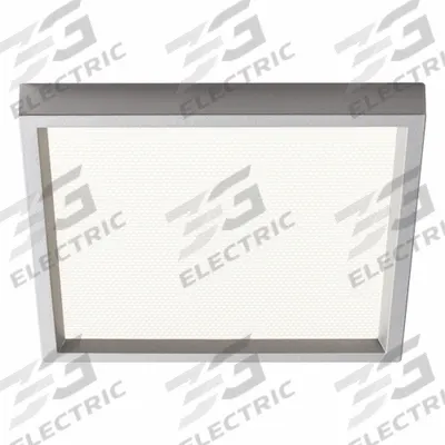 LIGHTOLIER Square Downlight: 6 in Dia, Silver, 5/8 in Ht, 1,000 lm, 2700K, 14 W - Low-Profile Square Surface-Mount Downlights