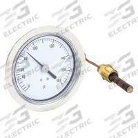 APPROVED VENDOR Analog Panel Mount Thermometer: 0°F to 160°F, ±1°F Scale Division, 3.5 in Dial Dia (MPN 13G235). Key specifications — Brand: APPROVED VENDOR; Accuracy: ±1 °F Scale Division.