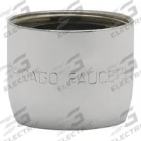 CHICAGO FAUCETS Outlet: 1 gpm Flow Rate, Laminar Flow Outlet, Brass, Chrome Finish, Female, UNS (MPN E73JKABCP). Key specifications — Material: Brass; Product Type: Outlet; Connection Size: 13/16"-24; Brand: CHICAGO FAUCETS.
