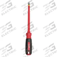 MILWAUKEE Insulated Slotted Screwdriver: 1/4 in Tip Size, Long Lg, 10 in Overall Lg, 6 in Shank Lg (MPN 48-22-2221). Key specifications — attr1205183: 1/4 in; attr1205186: Cushion; attr1205189: MILWAUKEE.
