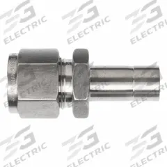 BRENNAN INDUSTRIES Compression Fitting Straight: 1/8 in OD x 1/4 in OD Fitting Size, Stainless Steel (MPN NS2406-02-04-SS). Key specifications — Series: NS2406; Brand: BRENNAN INDUSTRIES.