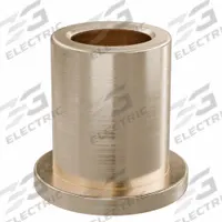 Flanged Sleeve Bearing: Bronze, SAE 841, 8 mm Bore, 12 mm OD, 16 mm Lg, -35°F to 300°F, 10 PK (MPN FFM0812-16B). Key specifications — System of Measurement: Metric; Material Grade: SAE 841; Flange Type: Flanged; Brand: OILITE.