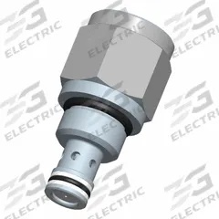 BUCHER HYDRAULICS Cartridge Valve: Screw-In, Screwdriver Adjustment, C08-20 Valve Cavity Size, PCFC (MPN PCFC-08-N-F-0-1.0). Key specifications — attr1012059: PCFC-08-N-F-0-1.0; attr1250696: PCFC; attr1011660: Nitrile; attr1011632: Screwdriver; attr1011635: BUCHER HYDRAULICS; attr1011636: Steel; attr1011644: C08-20.