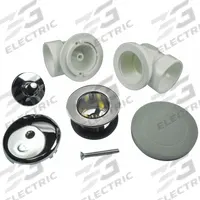 AB&A Waste and Overflow Kit: Plastic, 1 1/2 in Overall Dia, 2 1/2 in Overall Ht, Push and Pull (MPN 60354). Key specifications — Color: Silver; Includes: Half Kit; Connection Type: Solvent Weld; Material: Plastic; Grate Material: Stainless Steel.