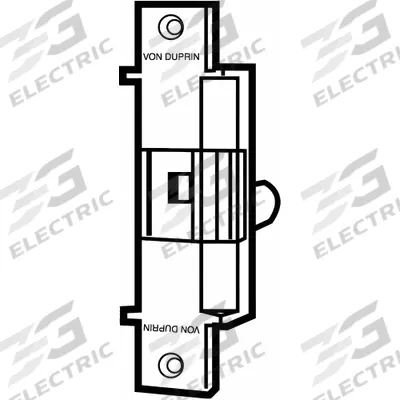 VON DUPRIN Electric Door Strike: 1 3/4 in Wd, 6 in Ht, Cylindrical/Mortise - Combination Cylindrical & Mortise Electric Strikes