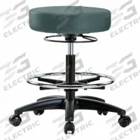 Stool: Vinyl, Ht Range 19 3/4 in to 27 3/4 in, 17 in Seat Wd, 17 in Seat Dp, 0 Glides, 5 Casters (MPN BR-VMBSO-RG-CF-RC-8546). Key specifications — Brand: APPROVED VENDOR; Foot Support: Yes; Base Material: Fiberglass; ESD-Safe: Not ESD Safe; Number of Casters: 5.