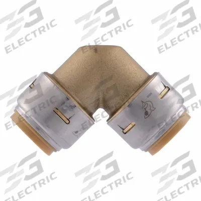 SHARKBITE MAX Push-Fit Elbow Fitting: 3/4 in OD x 3/4 in OD Size - Standard Brass Push-to-Connect Tube Fittings